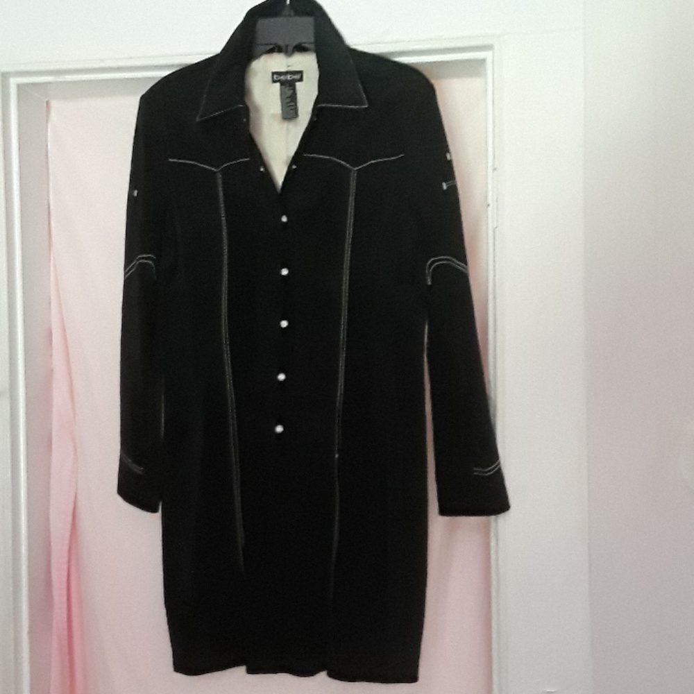 Black suede coat